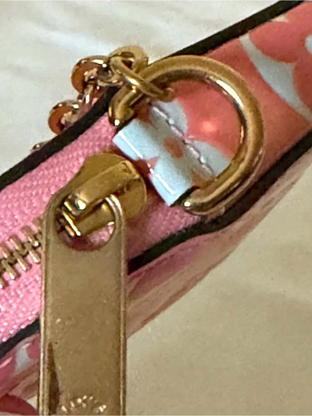 Louis Vuitton Monogram Vernis Heart Coin Purse with Gold Chain